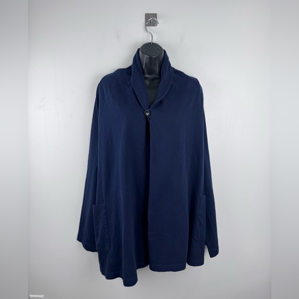 Blue Blue Japan‎ Unisex Cotton Shawl Sweater Size 2